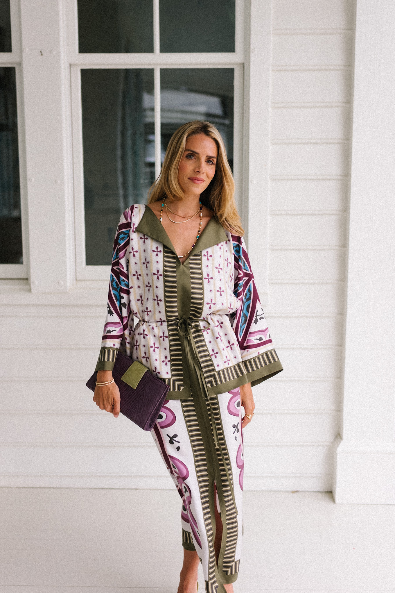 Robe midi de robe de soie verte Lila Green