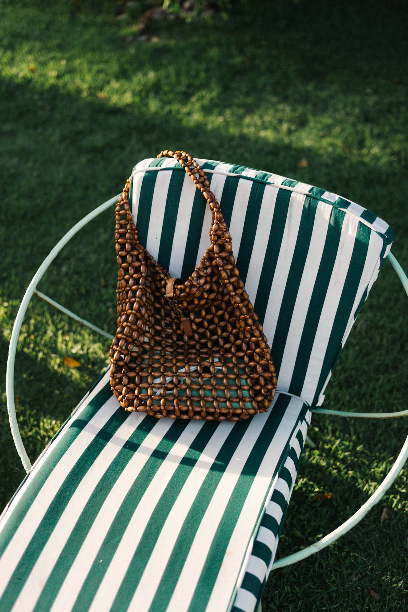Coton vert -Maxi -Line Brown Woven Pocket Turquoise Collier