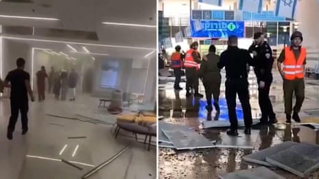 L'attaque des fusées iraniennes nuise à l'hôpital israélien - vidéo