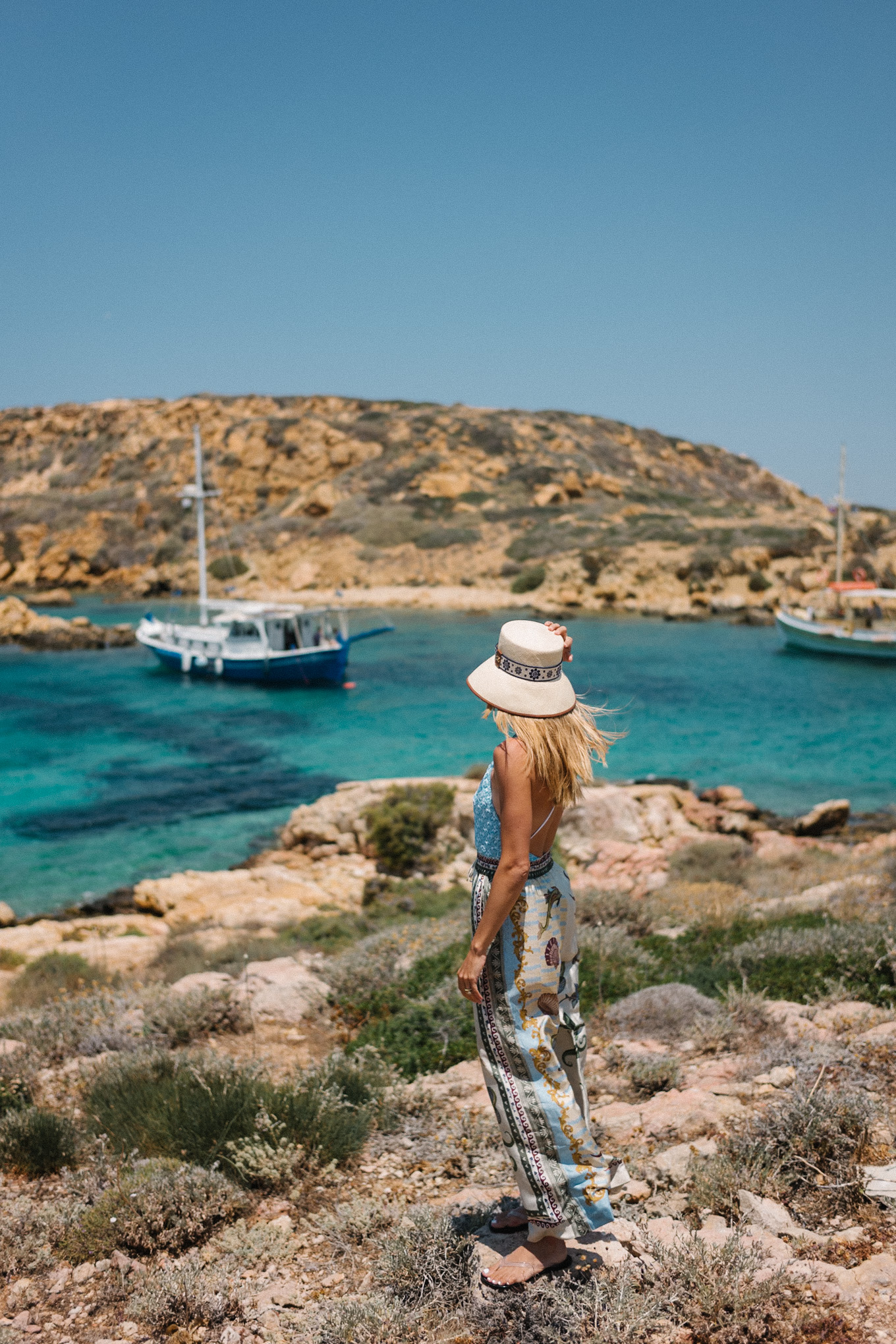 Bleu un morceau de pantalon de soie en coquille flottante Collier de côte Oxford Blue