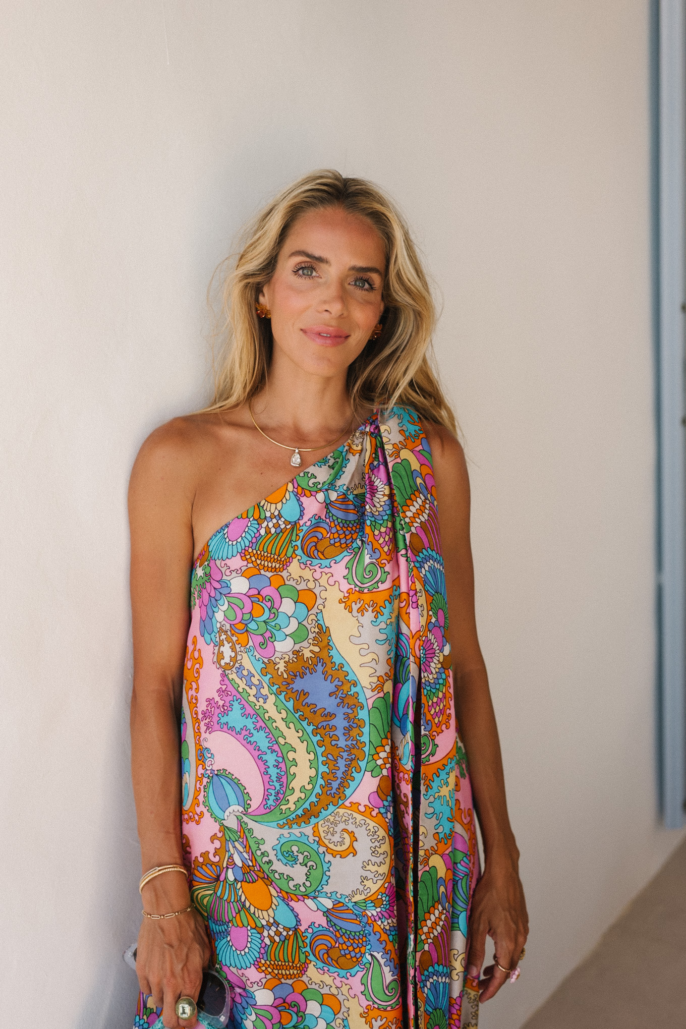 Robe en soie arc-en-ciel Turquoise Sandales de sangle de sac à main