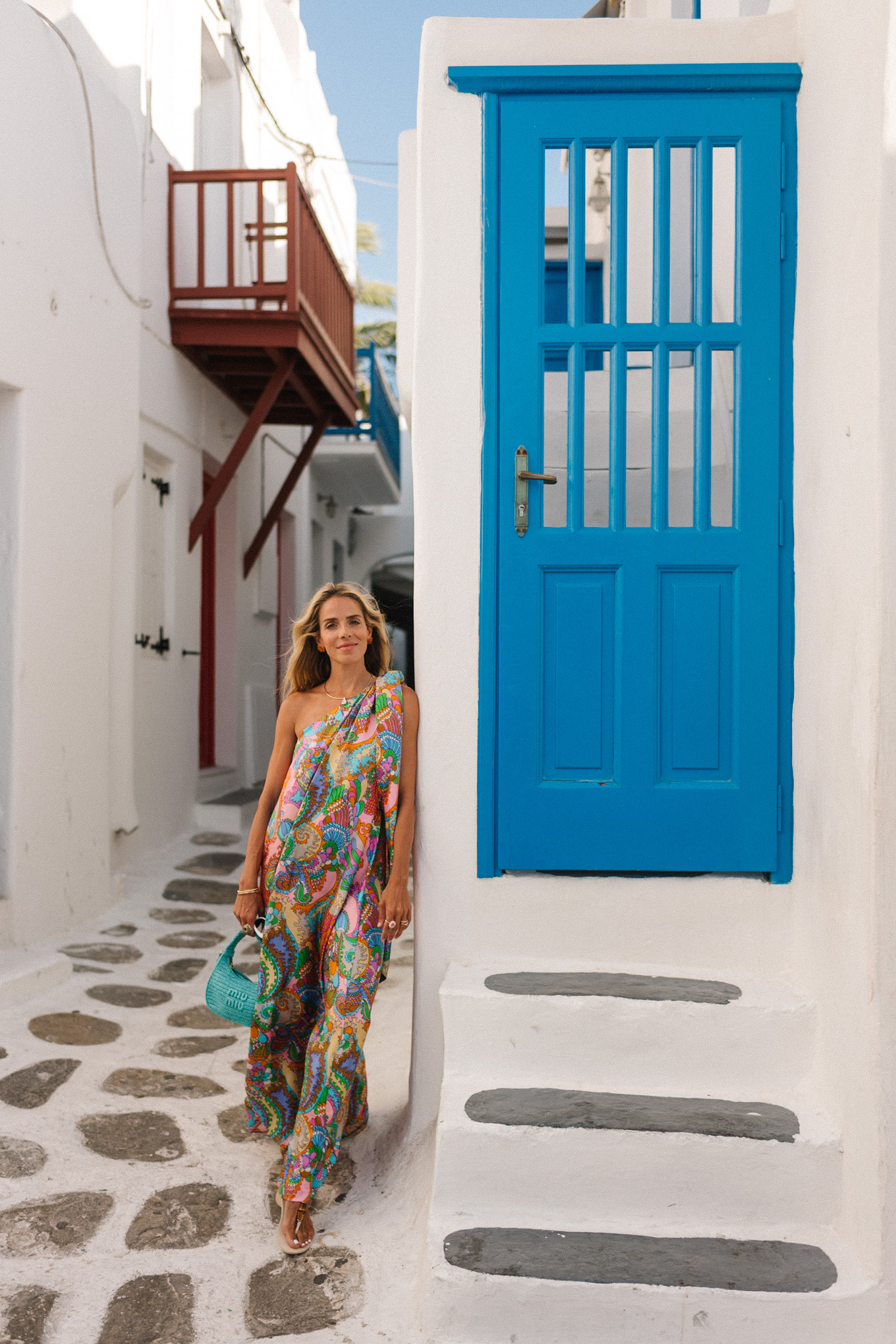 Robe en soie arc-en-ciel Turquoise Sandales de sangle de sac à main