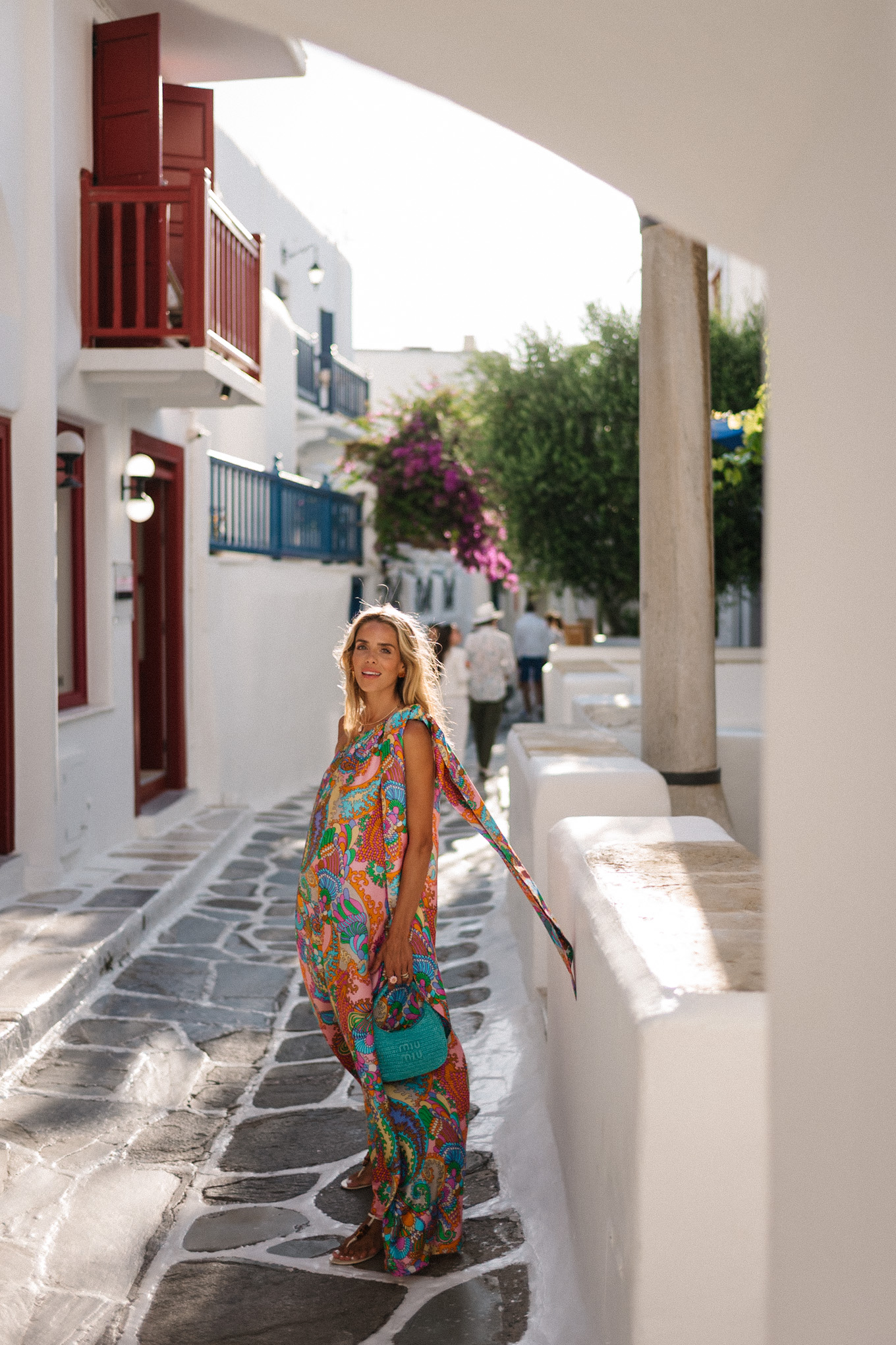 Robe en soie arc-en-ciel Turquoise Sandales de sangle de sac à main