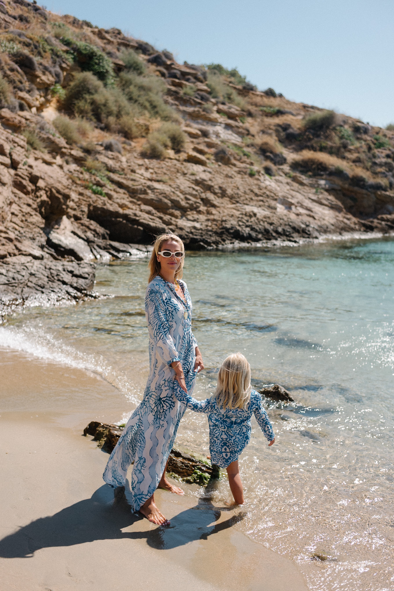 Blue White Cafan Raffia Bandons de soleil blancs