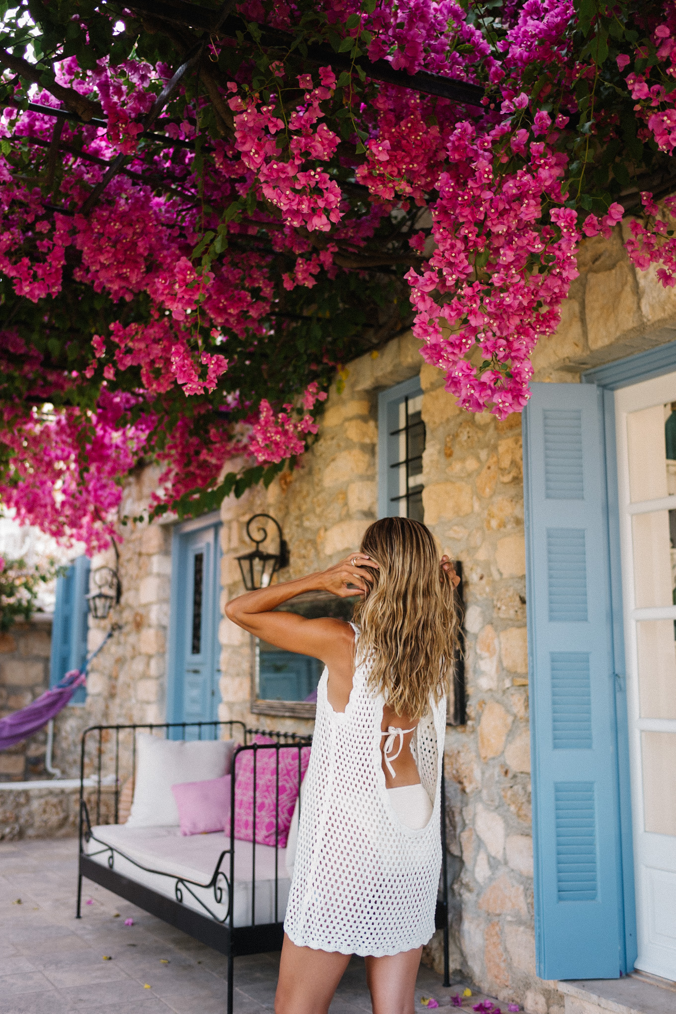Couverture de natation au crochet blanc