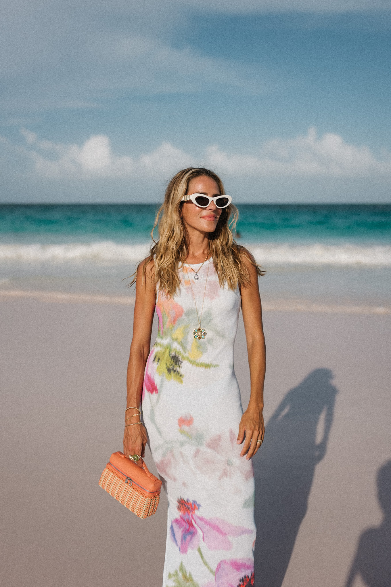 Robe midi en maillot blanc