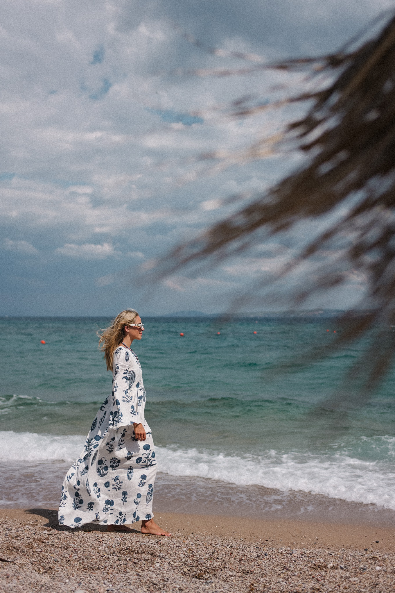Blanc Blue Blue Beach Cafan Lunettes de soleil blanches
