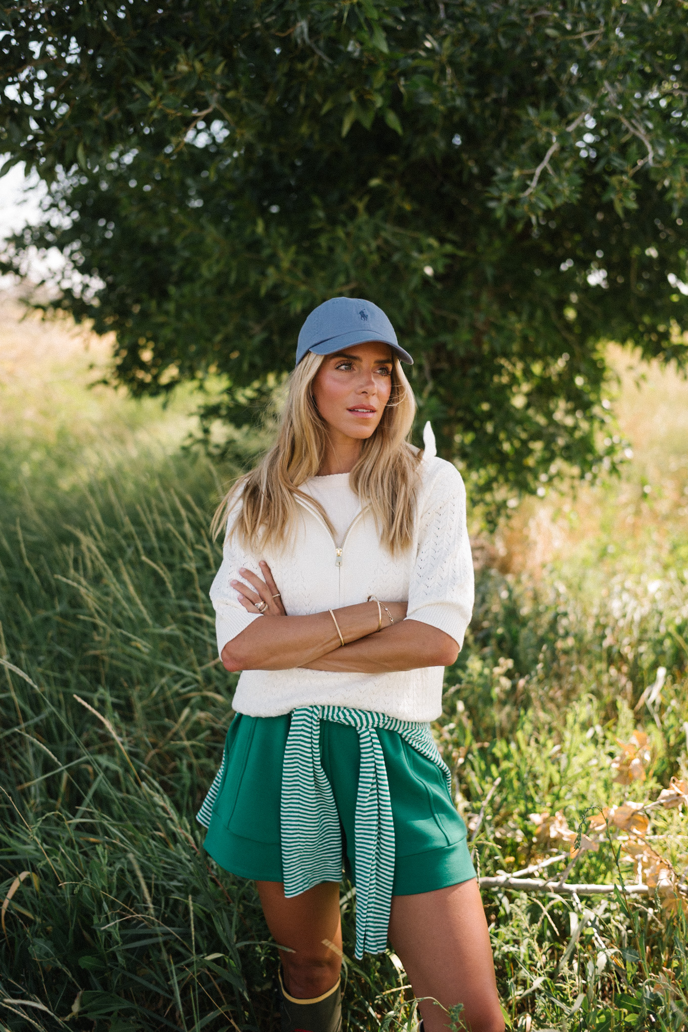 Crème Quarter Zipper Short-Sleared Sweatshorts Green Sweatshorts Green Stripe-Gray-Gray Gris Rubber Boots