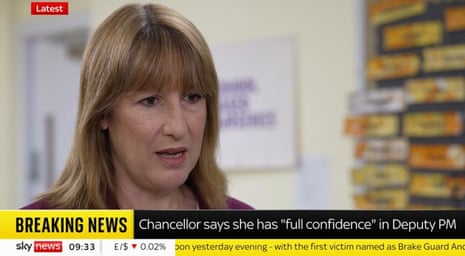 Rachel Reeves interviewed on Sky News