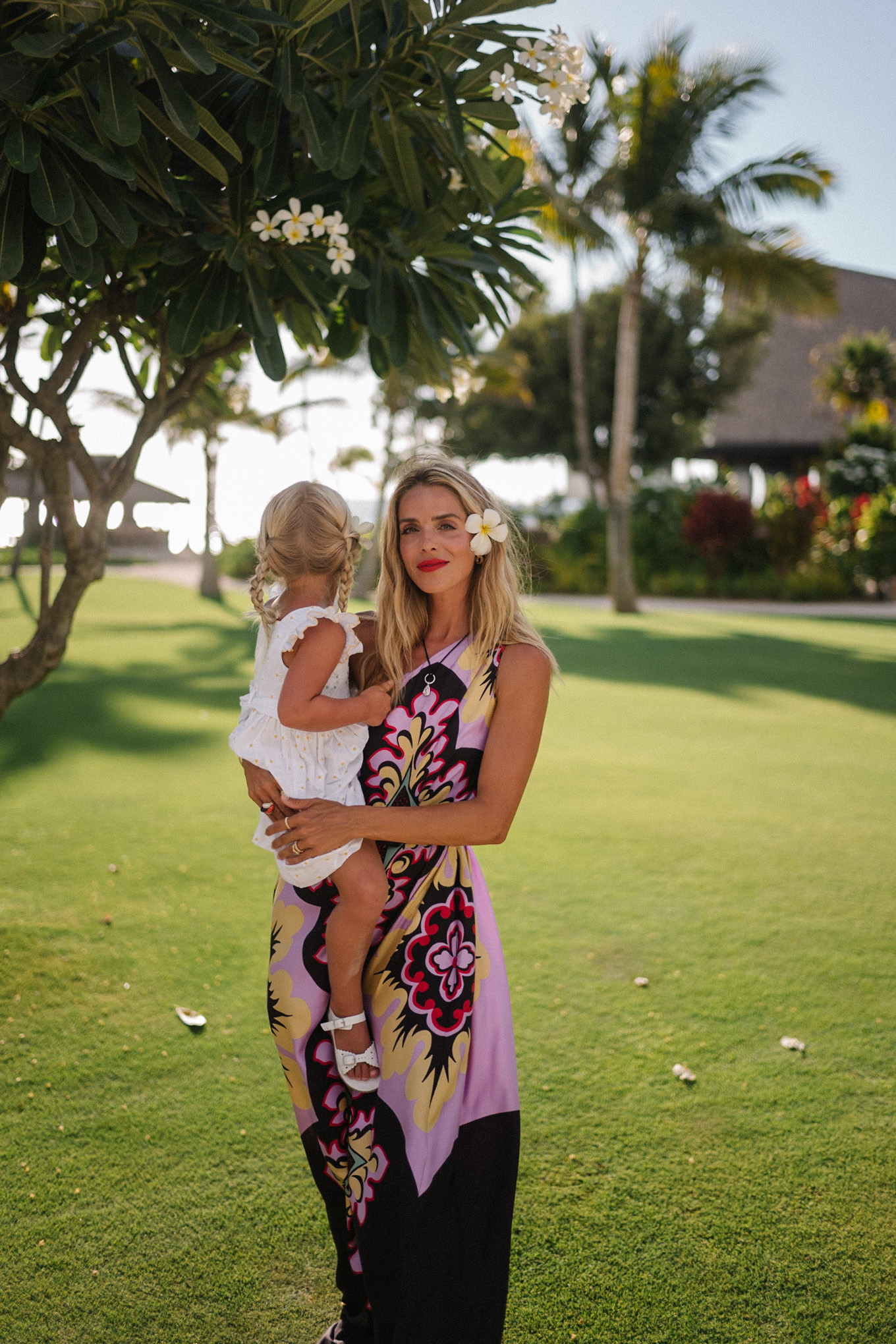 Robe maxi de la soie florale Lila