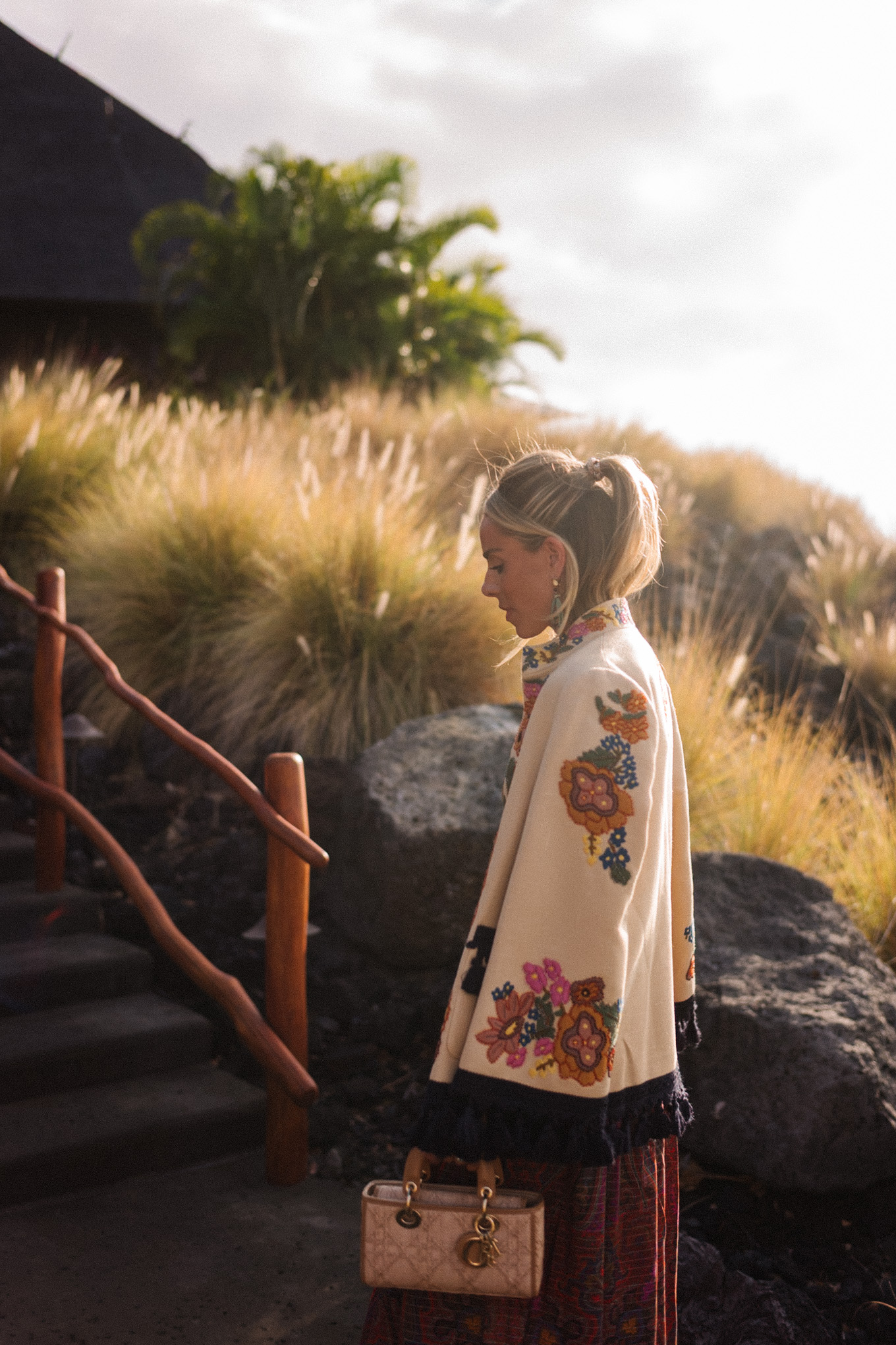 Veste brodée Paisley Maxi Rock Gold Tank Cropped