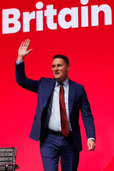 Wes Streeting after his speech.