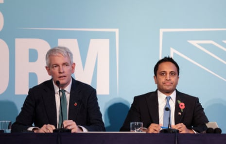 Danny Kruger and Zia Yusuf at their press conference.