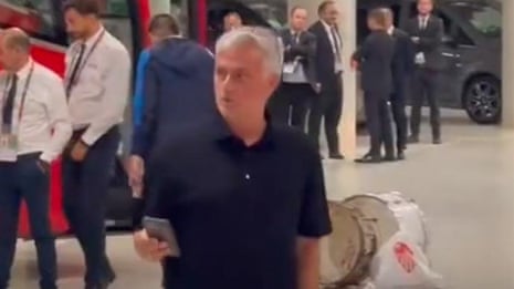 Mourinho confronts and swears at referee Taylor in car park and labels him a ‘disgrace’ – video