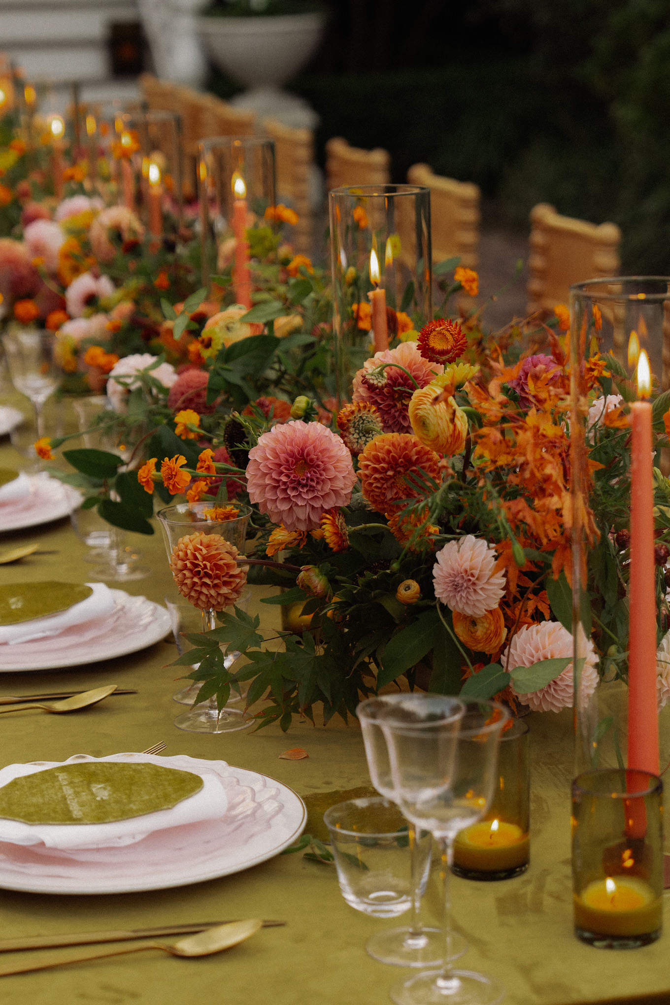 Décorations de table d'automne