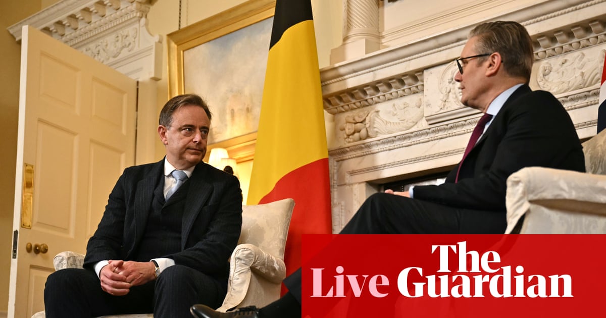 Belgian PM meets Starmer in London as debate continues on using frozen Russian assets for Ukraine – Europe live | Europe