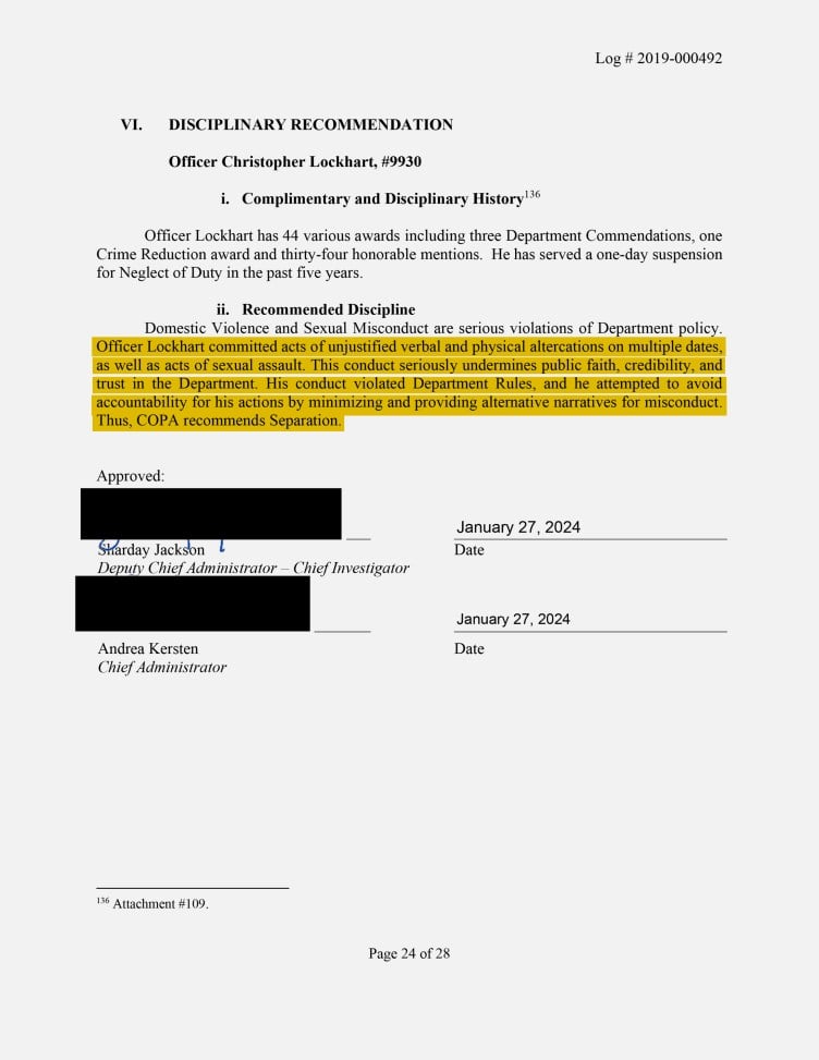Sgt. Christopher Lockhart was promoted this year despite the Civilian Office of Police Accountability’s findings last year that his conduct “seriously undermines public faith, credibility, and trust in the Department.”