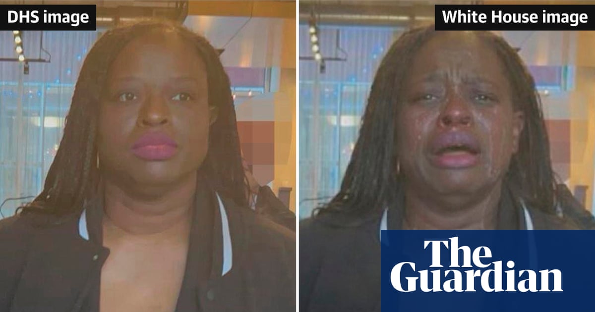 La Maison Blanche publie une image modifiée numériquement d'une femme arrêtée après une manifestation de l'ICE | Administration Trump