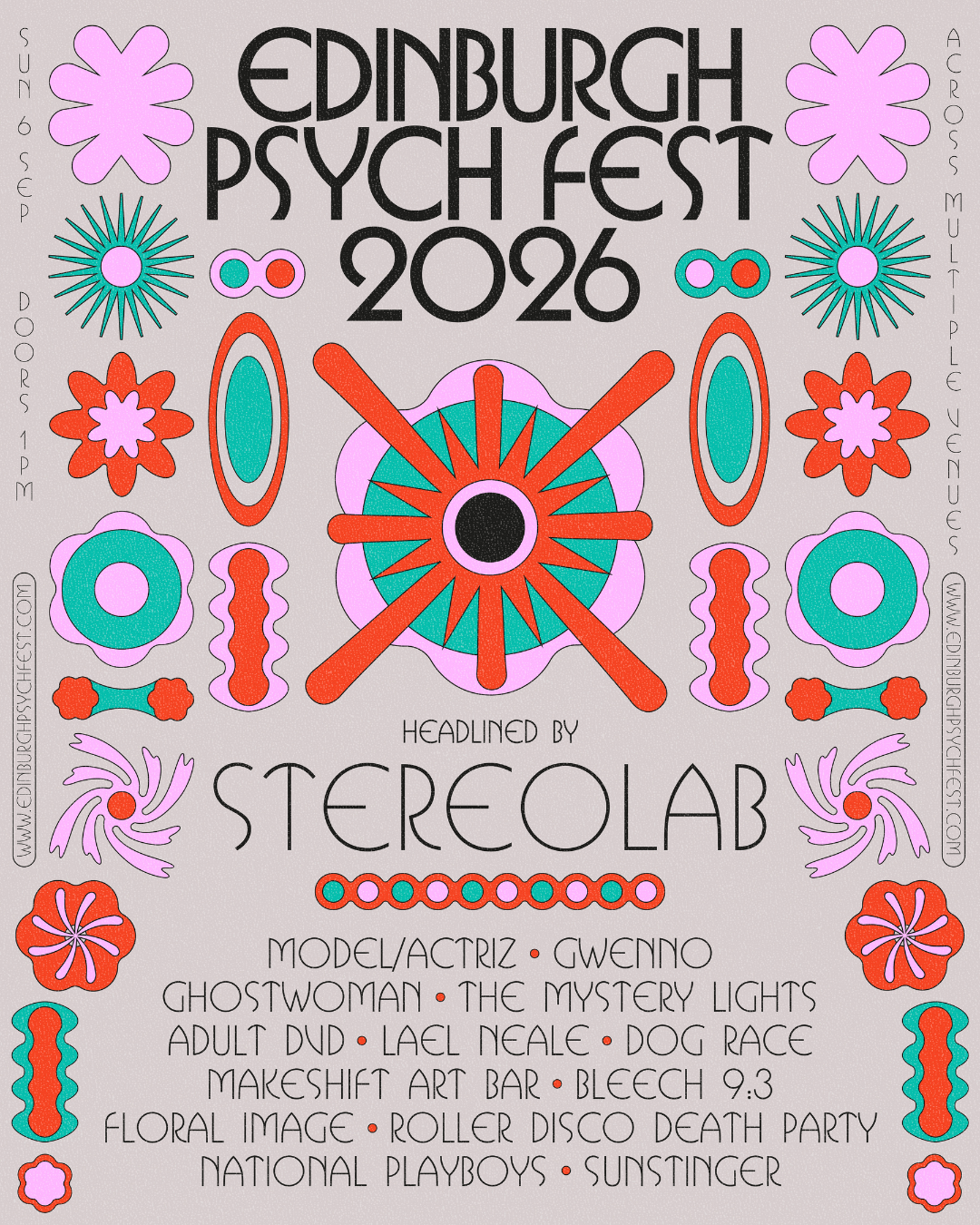 Edinburgh Psych Fest annonce la première vague d’actes, Stereolab en tête d’affiche – Backseat Mafia