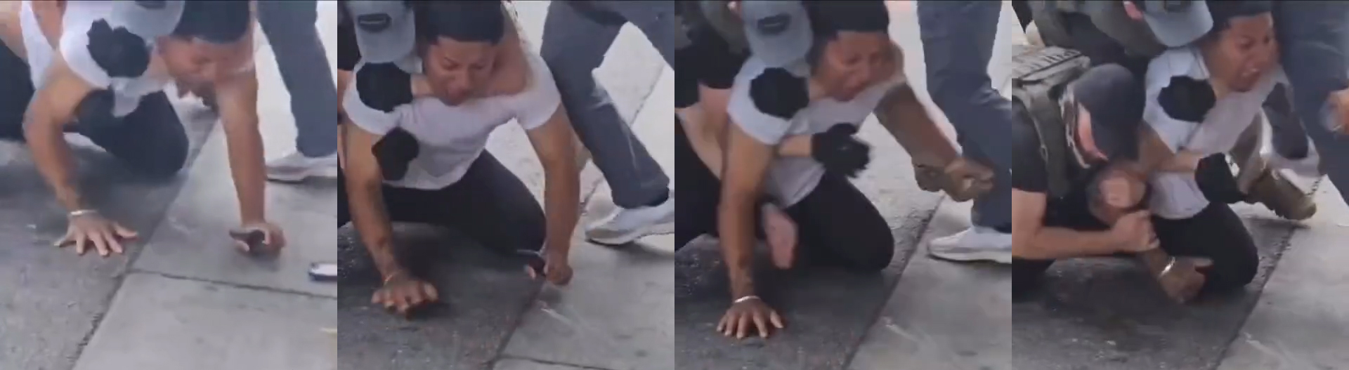 Federal officers arrested American citizen Luis Hipolito with a chokehold, pinning him to the ground in Los Angeles on June 24.