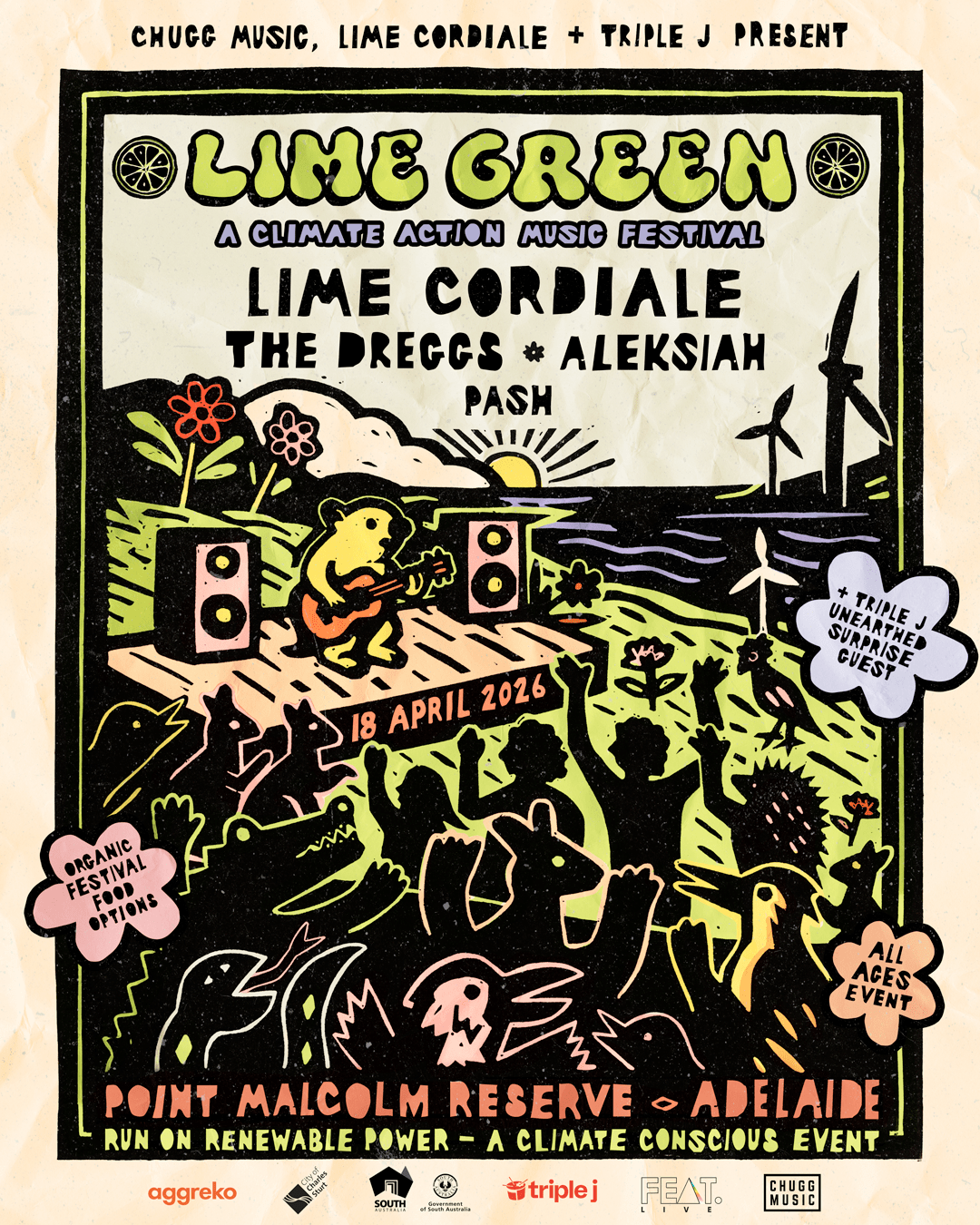 Le Lime Green Festival allie durabilité et musique live à Adélaïde – Backseat Mafia