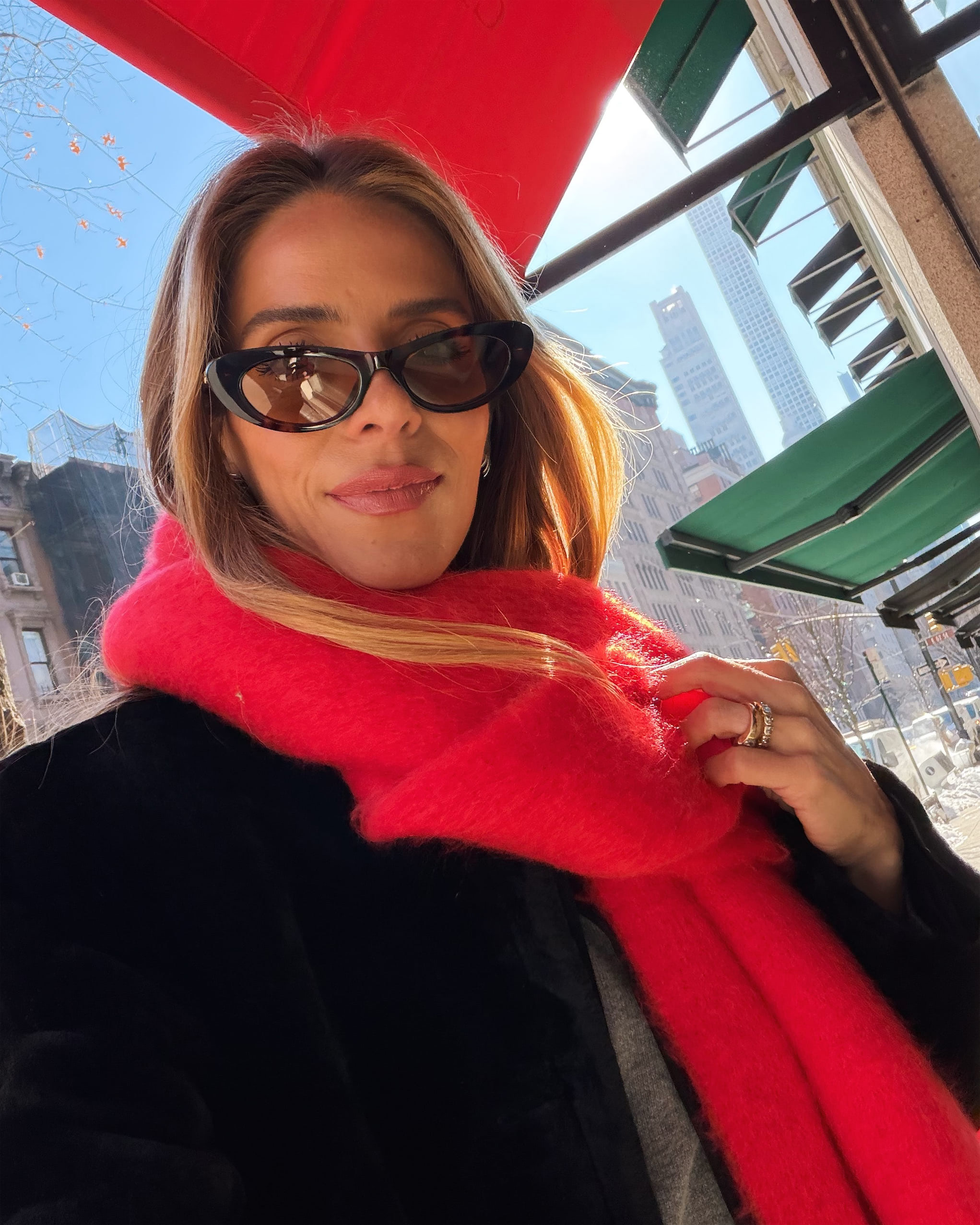 accessoires d'hiver rouges