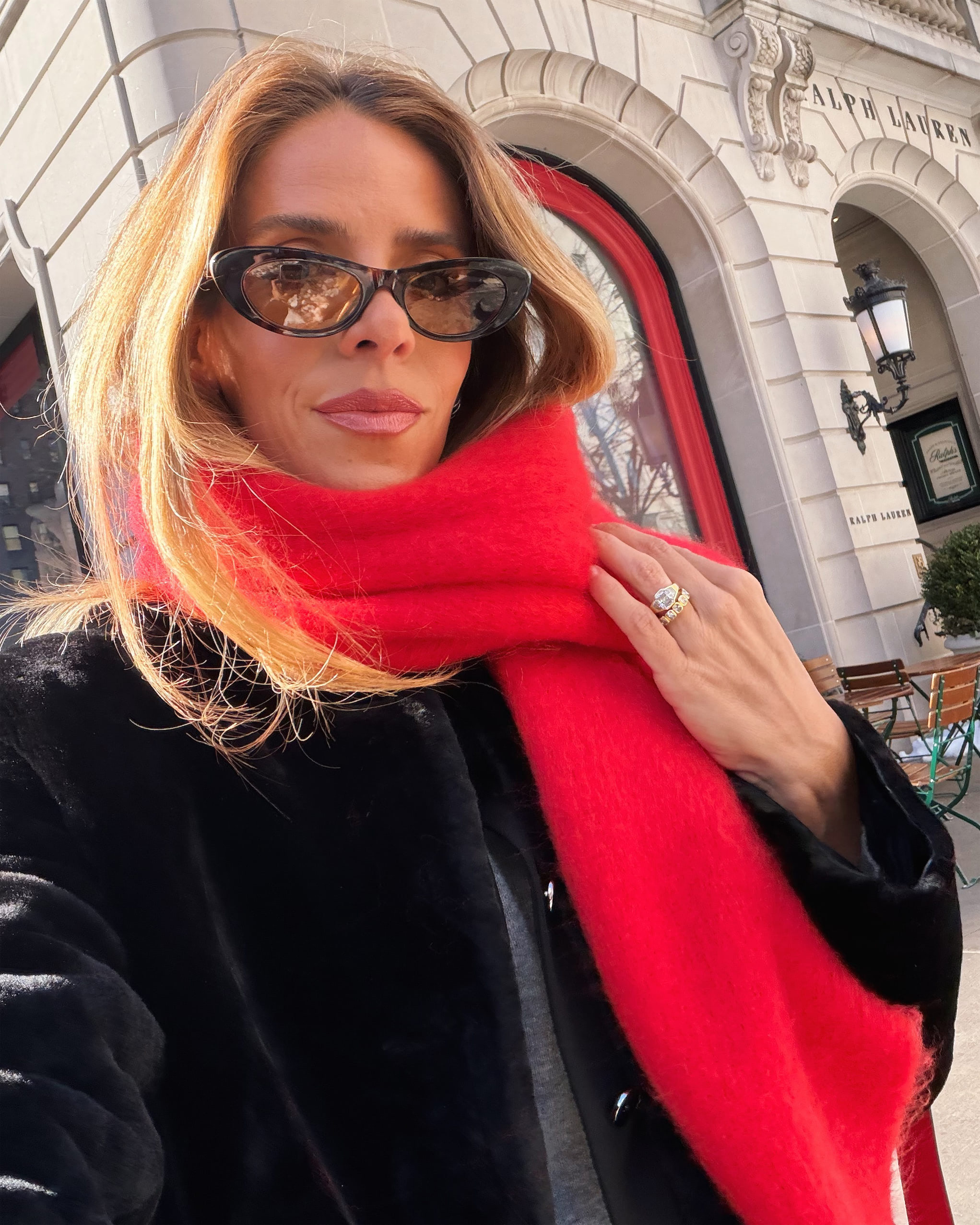 accessoires d'hiver rouges