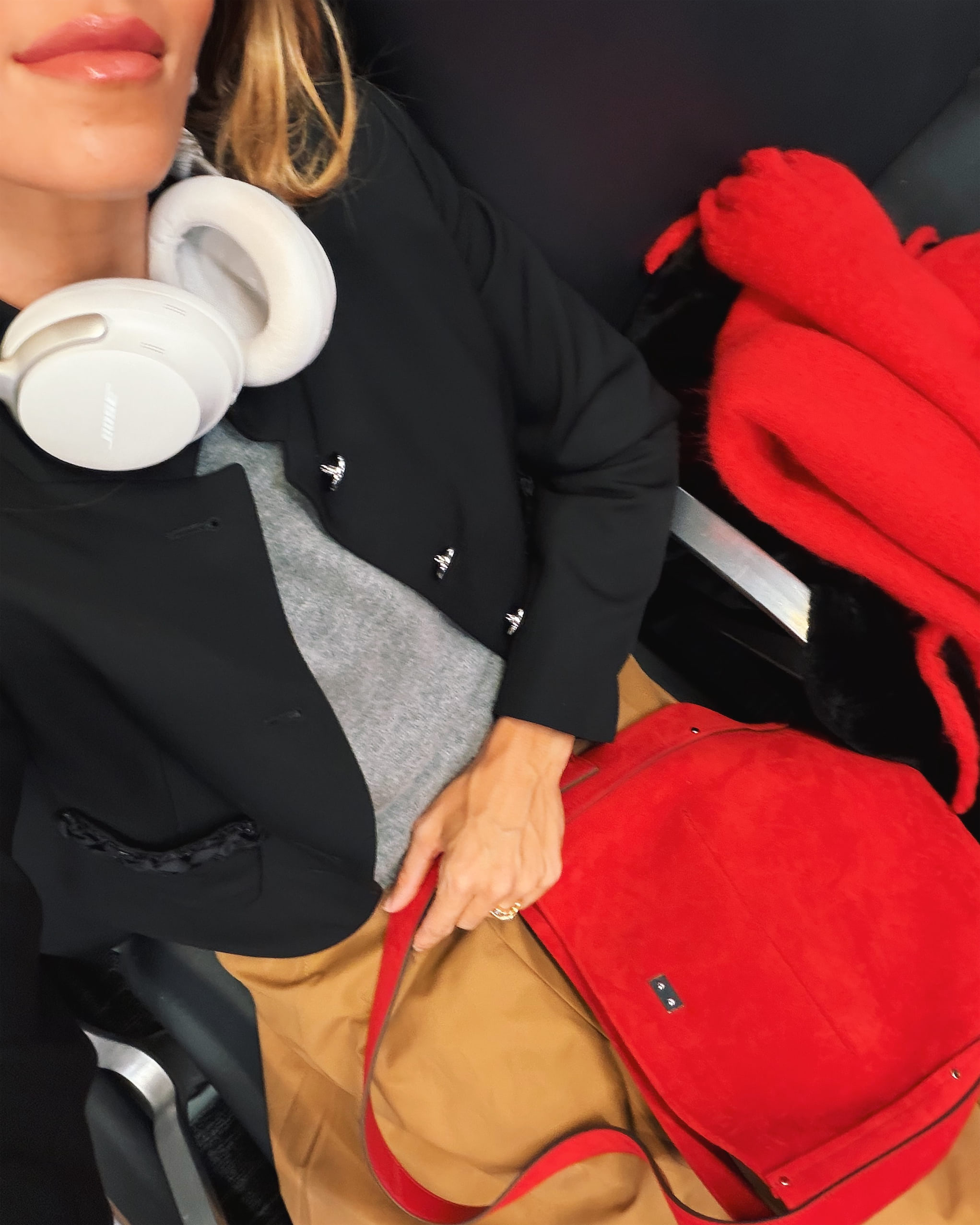 accessoires d'hiver rouges