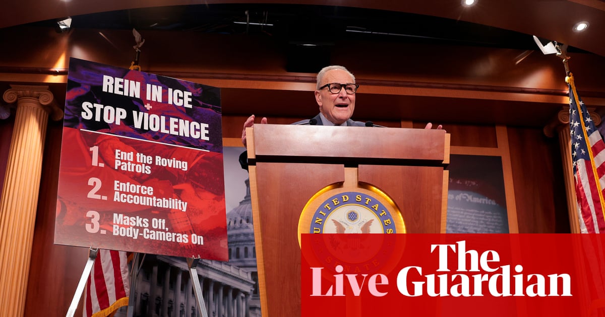 DHS shutdown looms as battle continues on Capitol Hill over demands to rein in ICE – US politics live | Climate crisis