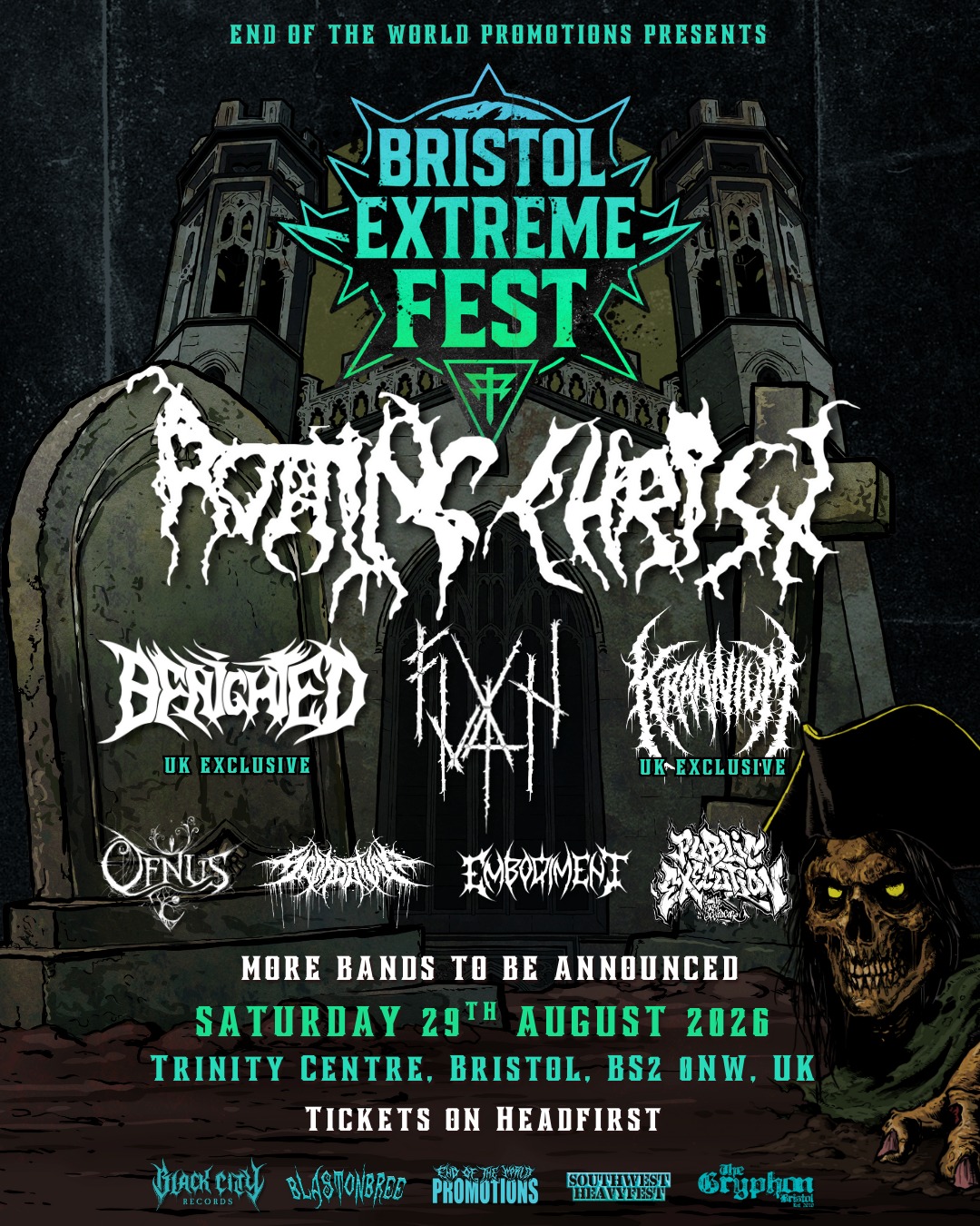 Bristol Extreme Fest annonce un grand nombre de groupes pour l'édition 2026. – Mafia de la banquette arrière