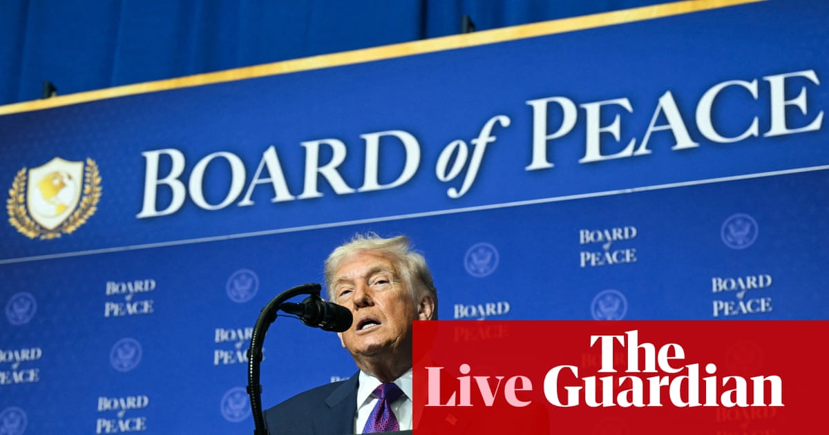 Donald Trump addresses world leaders gathered in Washington for first Board of Peace meeting – US politics live | Trump administration