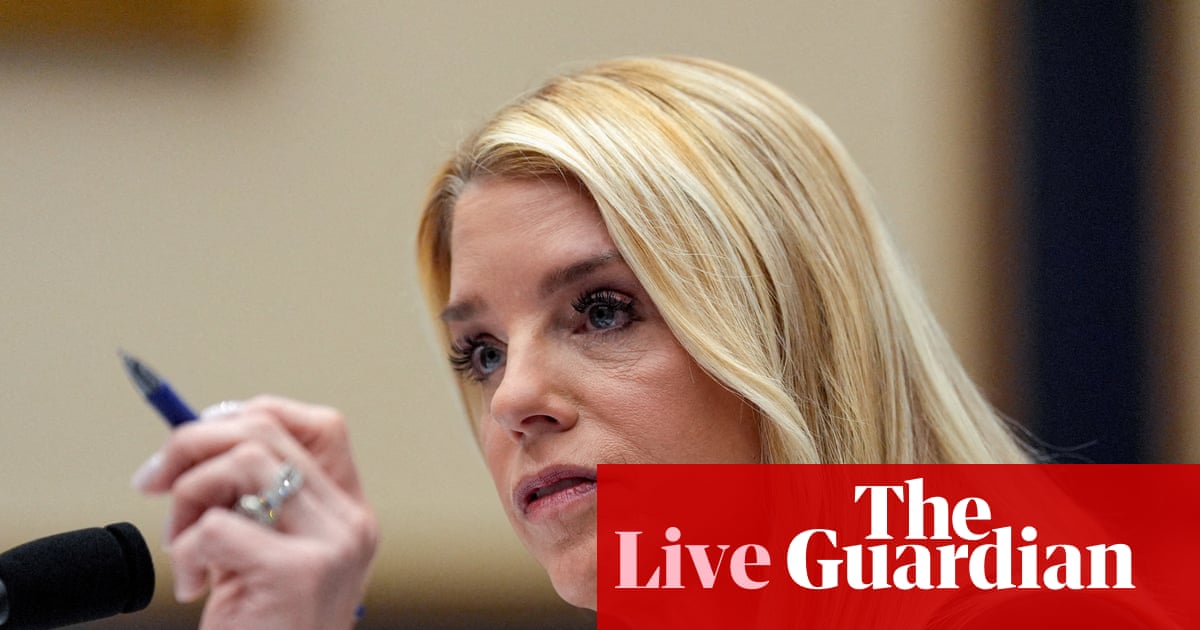 House oversight committee subpoenas Pam Bondi over her handling of Epstein investigation – US politics live | US news