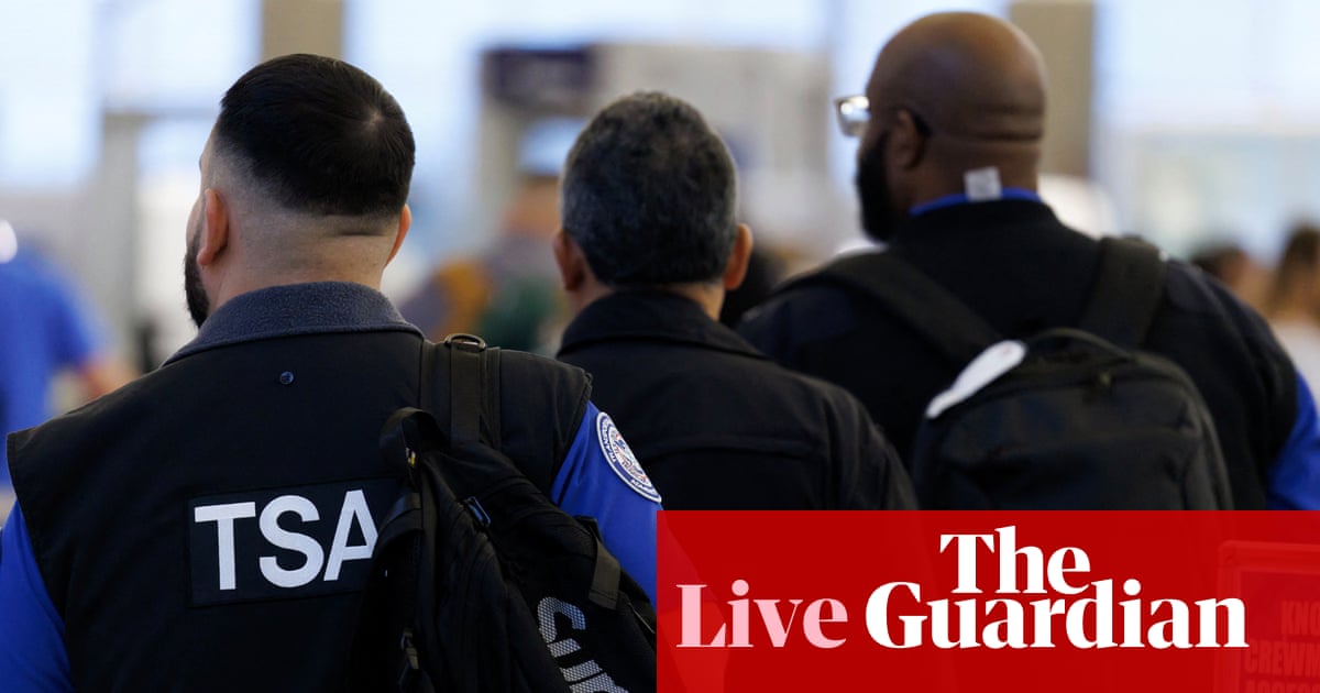 US airport security misses first paycheck as homeland security shutdown nears one month – live | Trump administration
