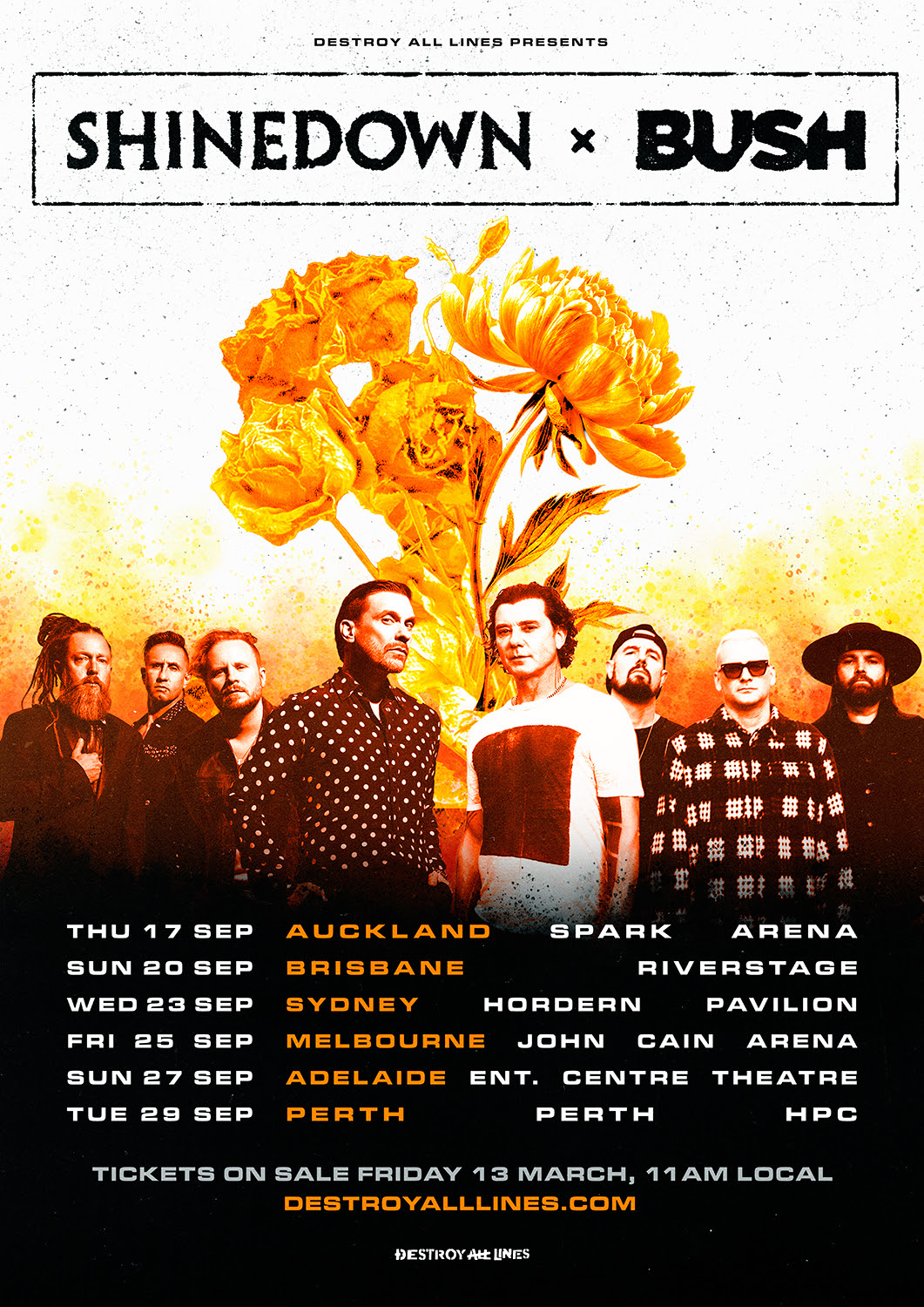 Shinedown et Bush annoncent une tournée conjointe en 2026 en Australie et en Nouvelle-Zélande – Backseat Mafia