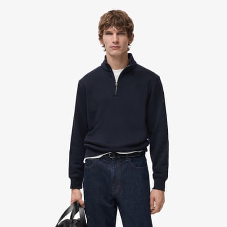 Mango sweatshirt with soft-touch inner zip neck