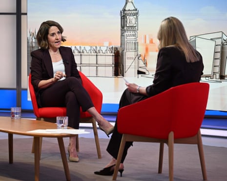 Liz Kendall appearing on the BBC1 current affairs programme, Sunday with Laura Kuenssberg
