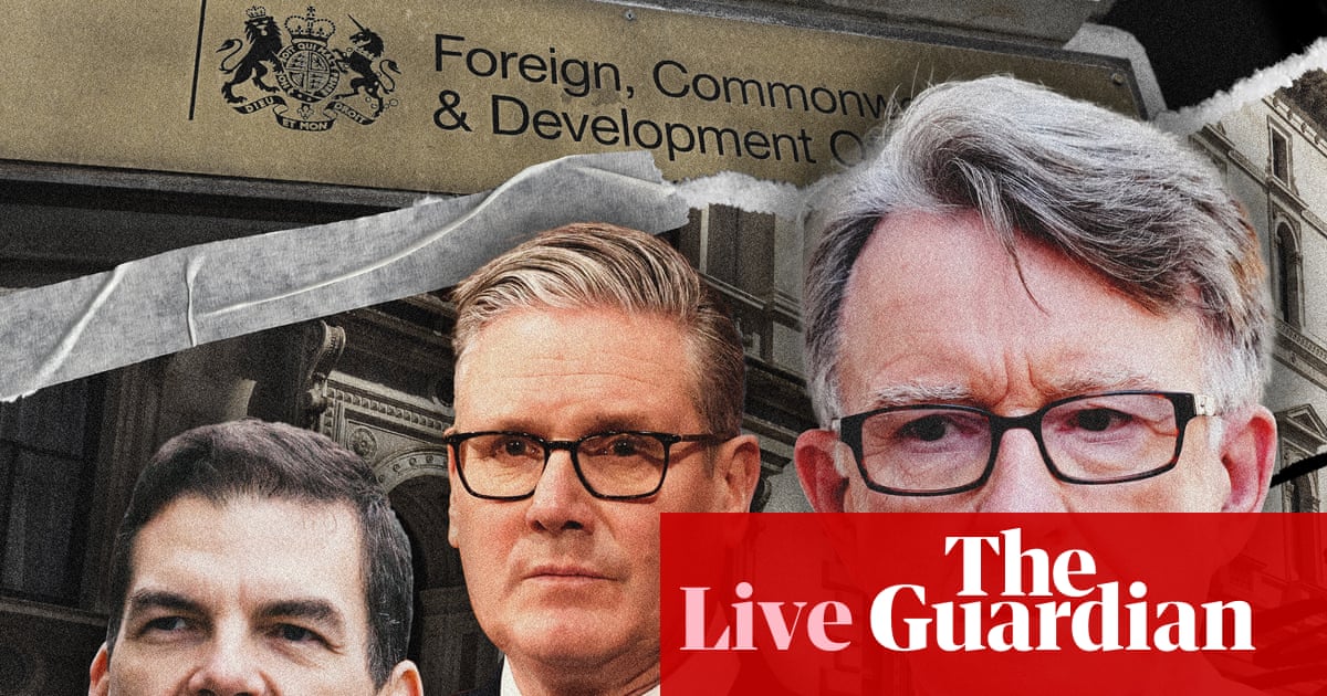 Minister defends Starmer amid Mandelson revelations, saying vetting decision ‘utterly unacceptable’ – UK politics live | Politics