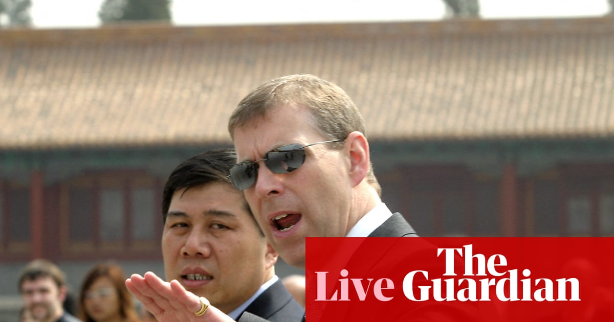 Queen was ‘very keen’ for Andrew to take on trade role, memo reveals, as documents released – politics live | Politics