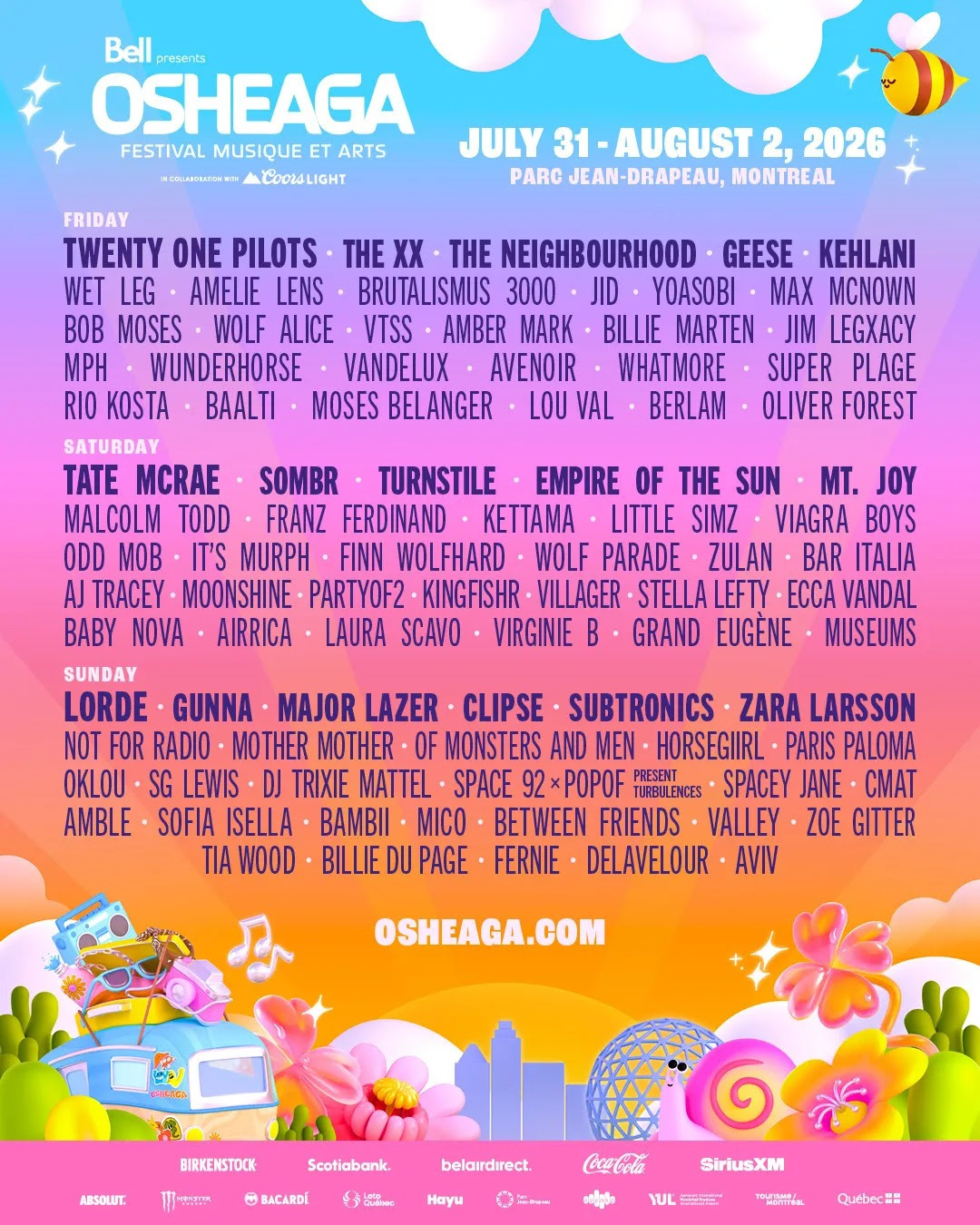 ^ “Osheaga de Montréal se renforce avec une programmation conçue pour les vacances d'été”