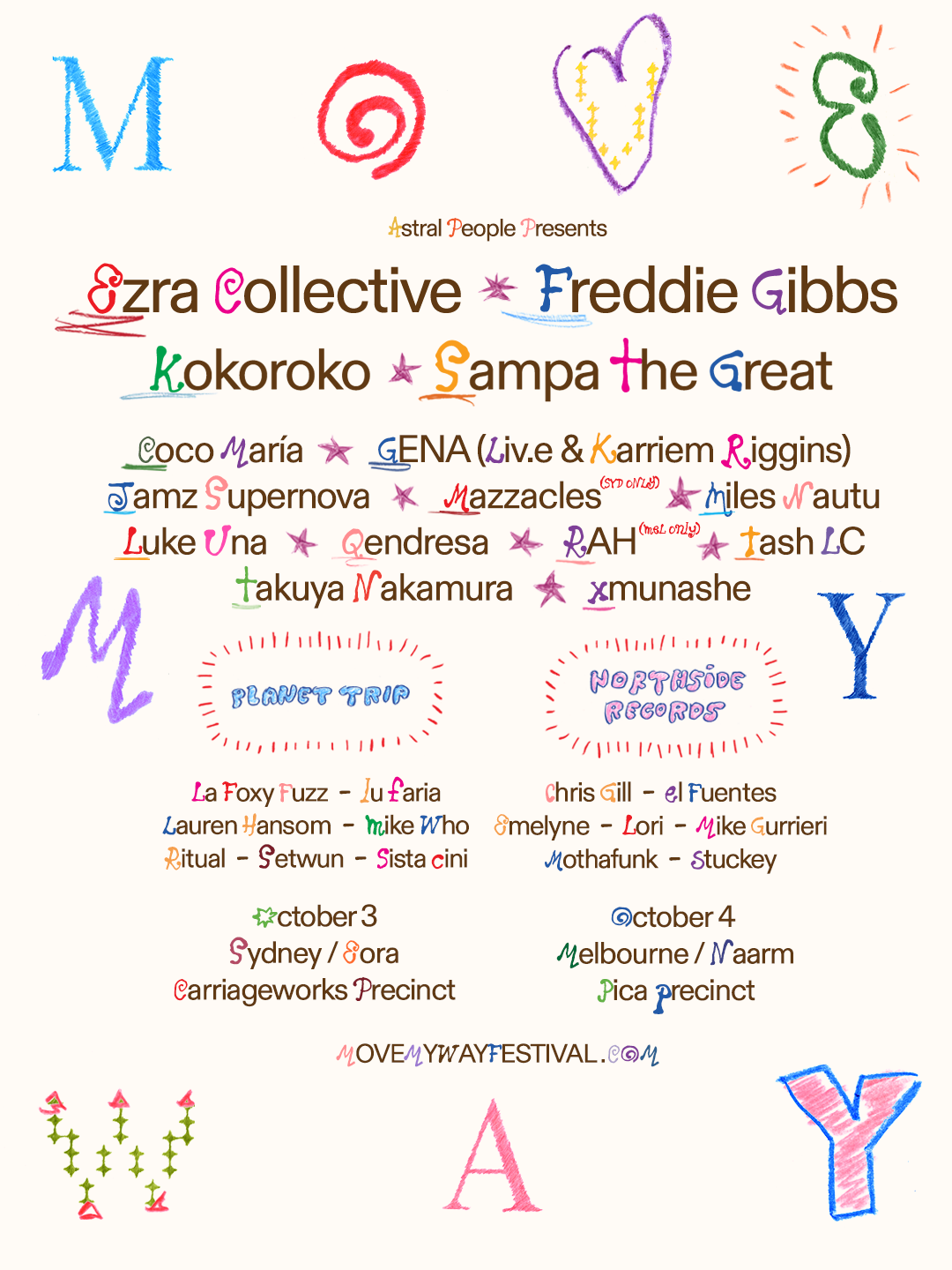 «Ezra Collective, Freddie Gibbs et Sampa The Great Lead Move My Way Lineup»