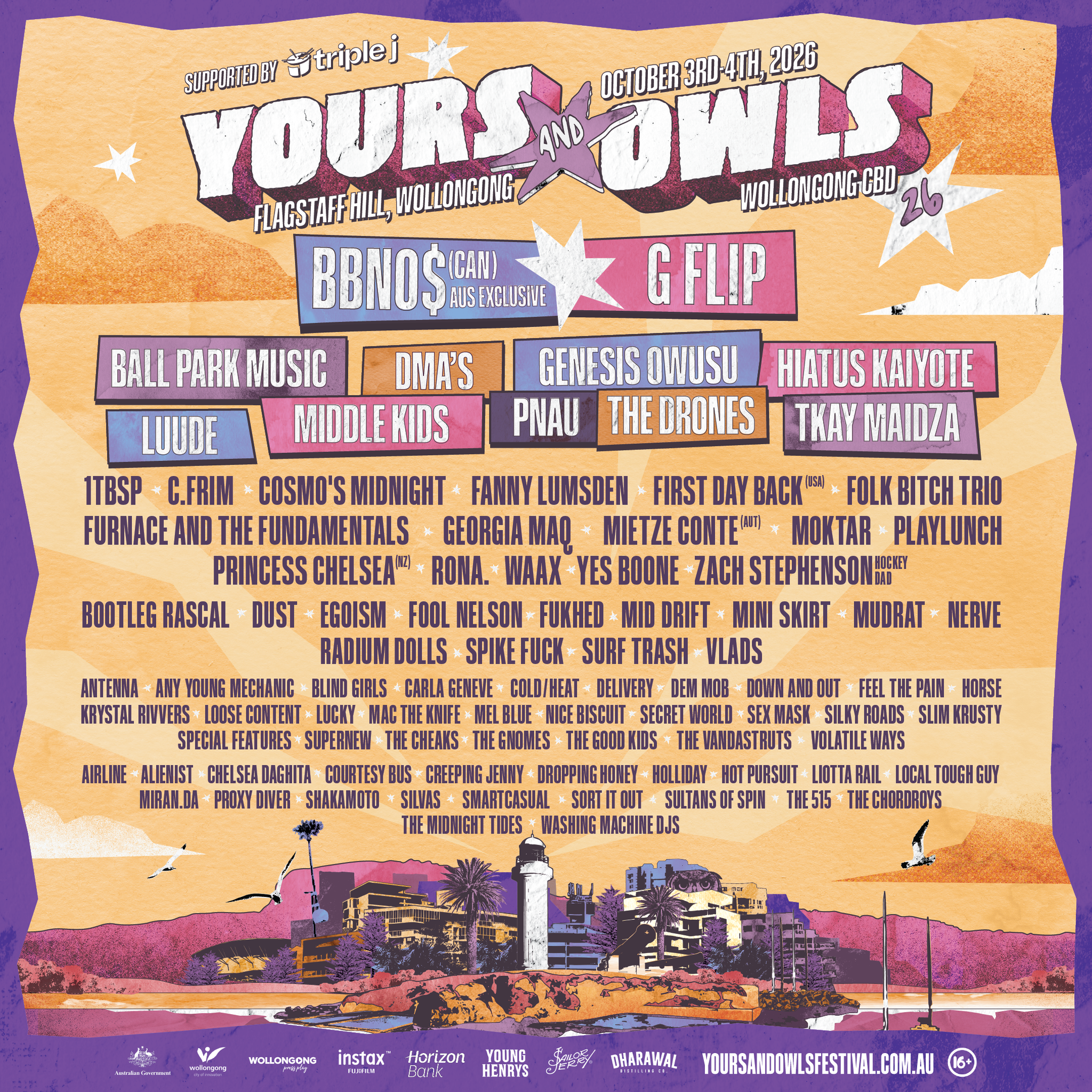 “Yours And Owls fera de Wollongong un festival à l'échelle de la ville en octobre”