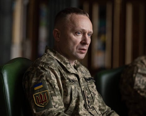 New commander-in-chief of Ukraine's Armed Forces Mykhailo Drapatyi looks on during his meeting with Ukrainian president Volodymyr Zelenskyy in Kyiv, Ukraine.