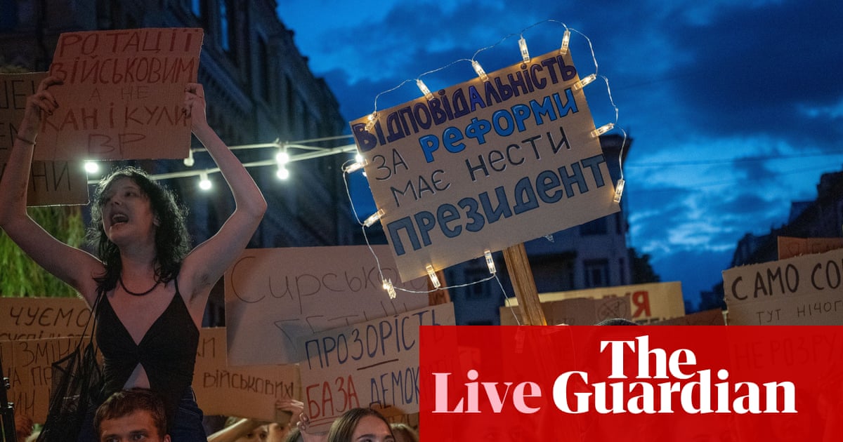 Russia attacks Ukraine’s gas facilities as Zelenskyy faces further protests – Europe live | World news