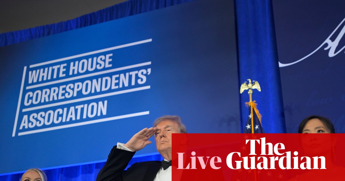 ‘Let’s try this again’: rescheduled White House Correspondents’ Association dinner is under way – US politics live | Trump tariffs
