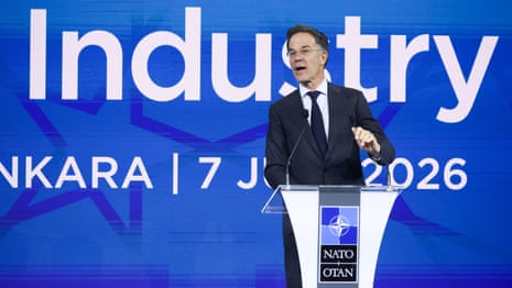 Nato secretary general Mark Rutte speaks at summit in Turkey – watch live