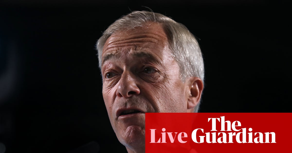Farage warned attack against ‘establishment’ over unregistered gifts could lead to harsher punishment – UK politics live | Politics