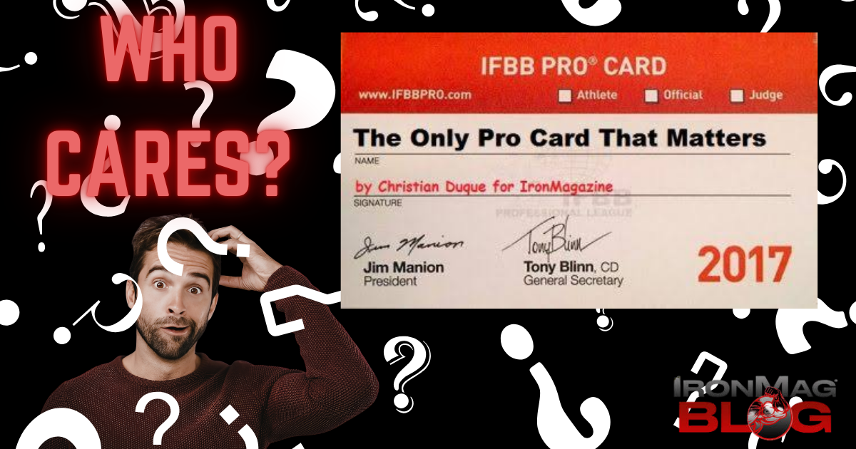 Les cartes Pro valent-elles encore quelque chose ? – Blog de musculation et de fitness IronMag