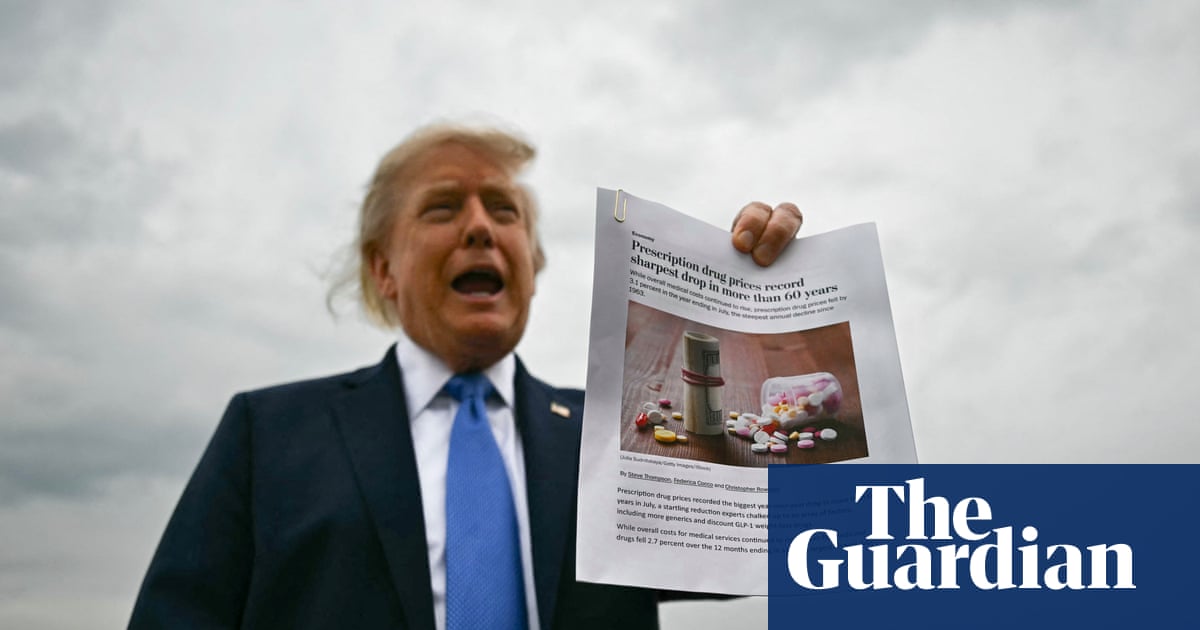 Trump shows off article on lower drug prices that says Biden deserves credit, not him | Donald Trump