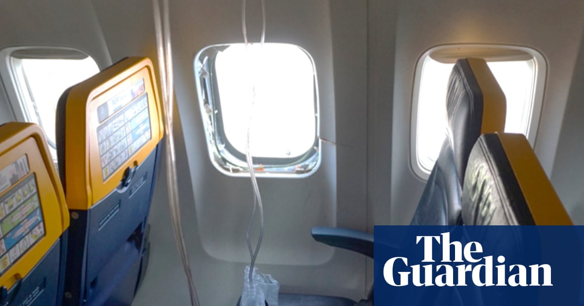 Ryanair window that passenger was partly sucked out of was broken by engine debris, report finds | Ryanair