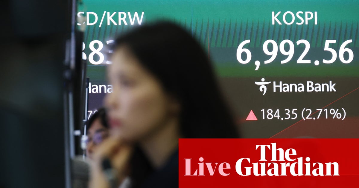 Asian technology shares ride high on AI optimism after Nvidia’s ‘stunning’ results – business live | Business